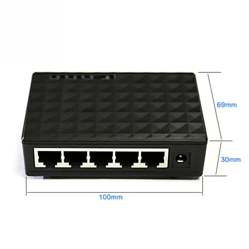 10/100 гигабитный Ethernet мини хаб настольный адаптер с 5 портами сетевой обменный