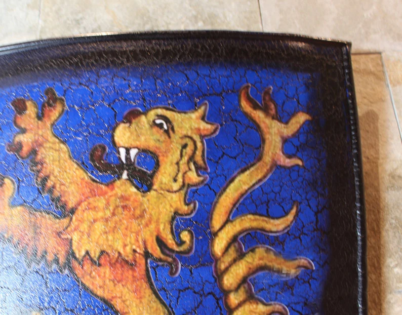 Средневековая Европейская защита синего льва Ретро Бар Броня Ресторан железные