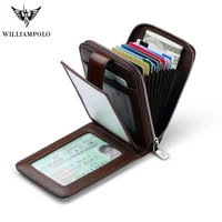 cow leather wallet men luxury brand casual credit card holder mini zipper hasp design small wallet brown red vintage