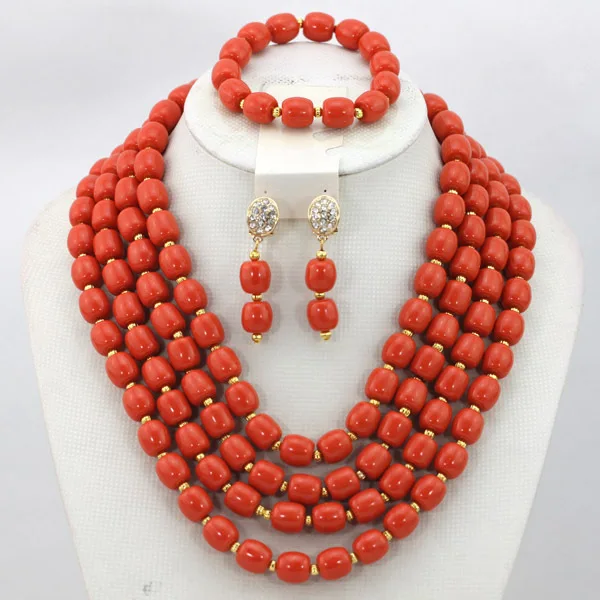 Новый свадебный набор бисера кремового белого цвета в нигерийском стиле из