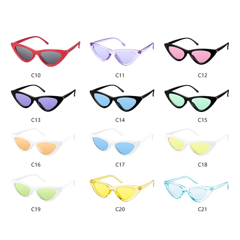 

Fashion cat eye women sunglasses triangle small frame glasses travel beach party decoration sunglasses women