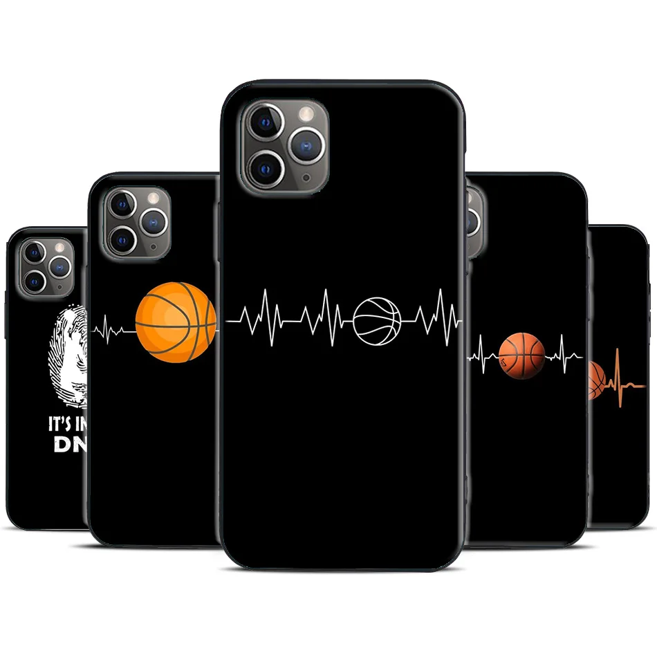 Баскетбольный чехол с сердцебиением для iPhone 12 Pro Max 13 mini 11 XS XR X 7 8 Plus SE 2020 - купить по