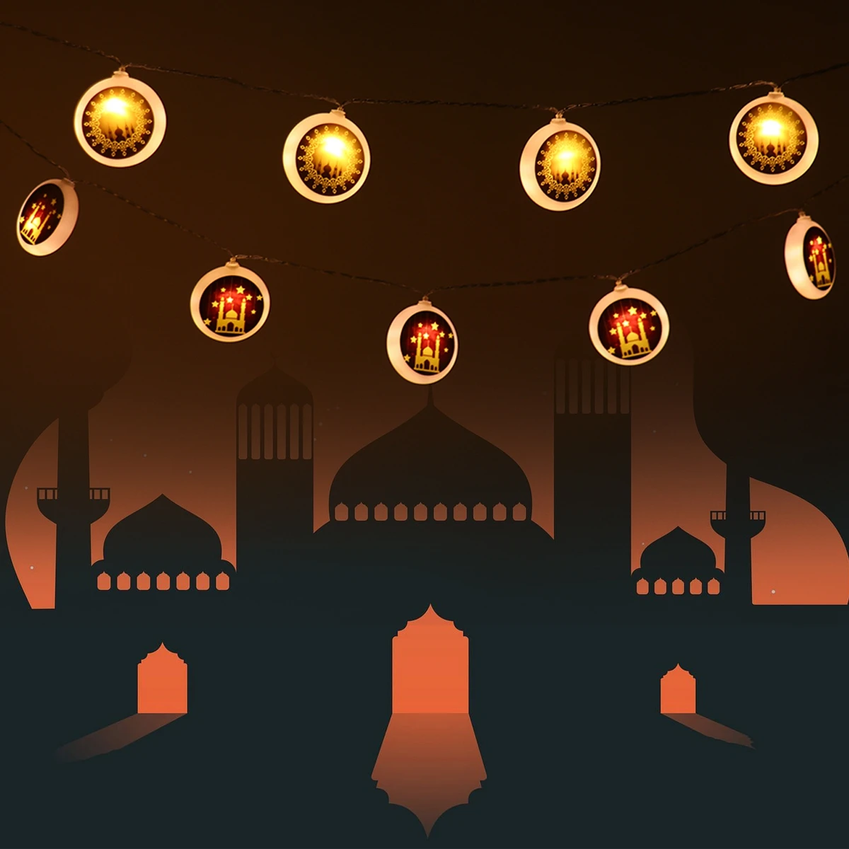 

EID Led String light Kareem Ramadan Decoration For Home EID Mubarak Al Adha Islam Muslim Party supplies Ramadan Eid Decor Lights