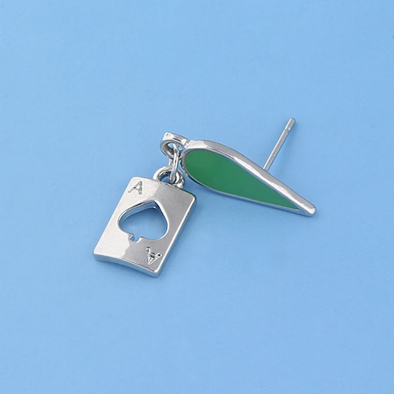 

Hisoka Cosplay Earrings Anime Hunter x Hunter Stars Teardrop Poker Design Drop Earrings For Women Men Fashion Jewelry