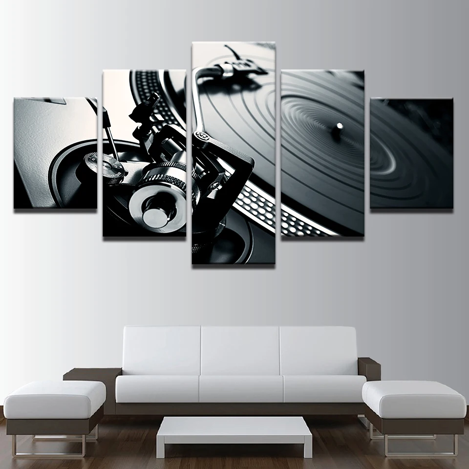 

5 Panel Music DJ Classical Console Instrument Canvas Paintings Wall Art Painting For Living Room Printed Poster Modular Picture