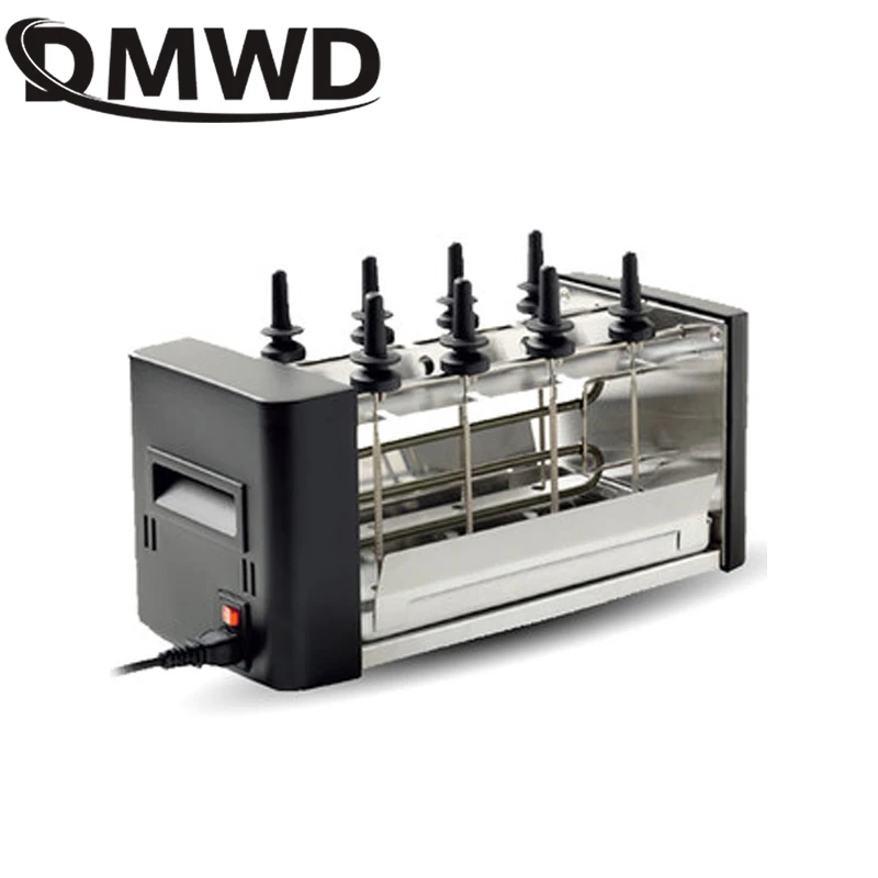 dmwd smokeless electric grill household automatic rotation barbecue machine non stick bbq roasting skewers machine electric oven free global shipping