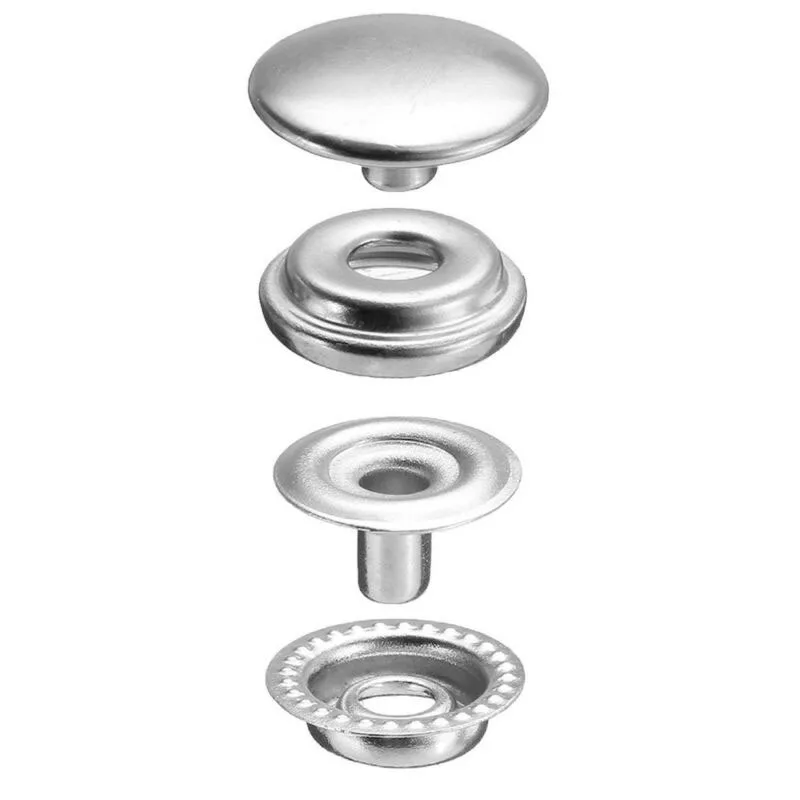 25 Set 15MM Stainless Steel Fastener Snap Press Stud Button DIY Leather Craft Silver For Clothing Handbags | Дом и сад
