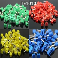 te1010 cable wire connector insulated twin cord end terminals suit crewel tube terminals 100pcs insulated terminal connection