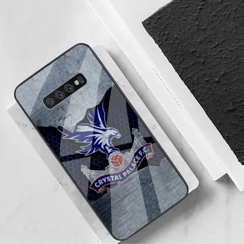 

0 Crystal Palace Club Logo Phone Case Tempered Glass For Samsung Note8 9 10 10pro 10plus 20 20ultra S8 S9 10 20 Plus