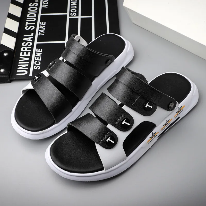 

Fashion Simplicity Shoes Men Indoor Slippers Designer Soft Non-slip Famous Brand Casual New 2021 For Home Men's Wear-resistant