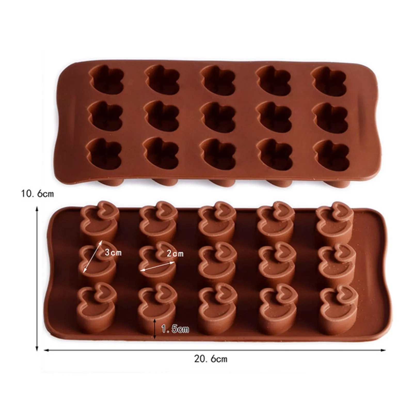 

Food grade silicone 15 Cavity Heart Silicone Mold Chocolate Cake Jelly Pudding Heart Shape Half Sphere Non Stick Silicone Mold