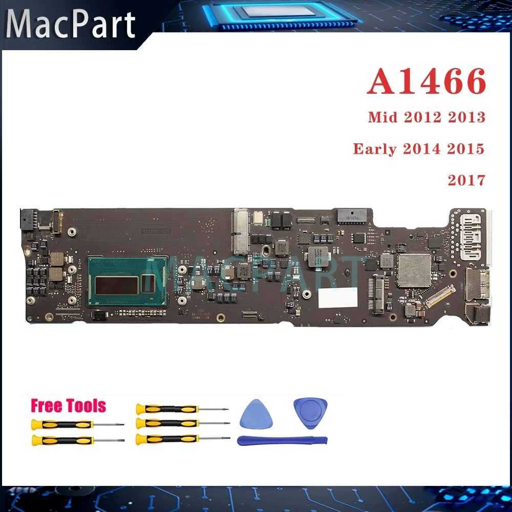 

A1466 Motherboard for MacBook Air 13" Logic Board i5 i7 4 8GB 2012 2013 2014 2015 2017 years 820-3209-A 820-3437-A/B 820-00165-A