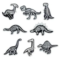 fashion cartoon dinosaur enamel brooch icons cute classic style hijab pins letter denim sweater lapel large animal wedding pins