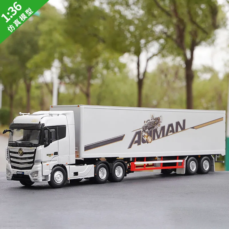 

1:36 Scale Foton Auman Est-a Container Truck Container Truck Oil Tanker Simulation Alloy Trailer Toy Model Collection Gift