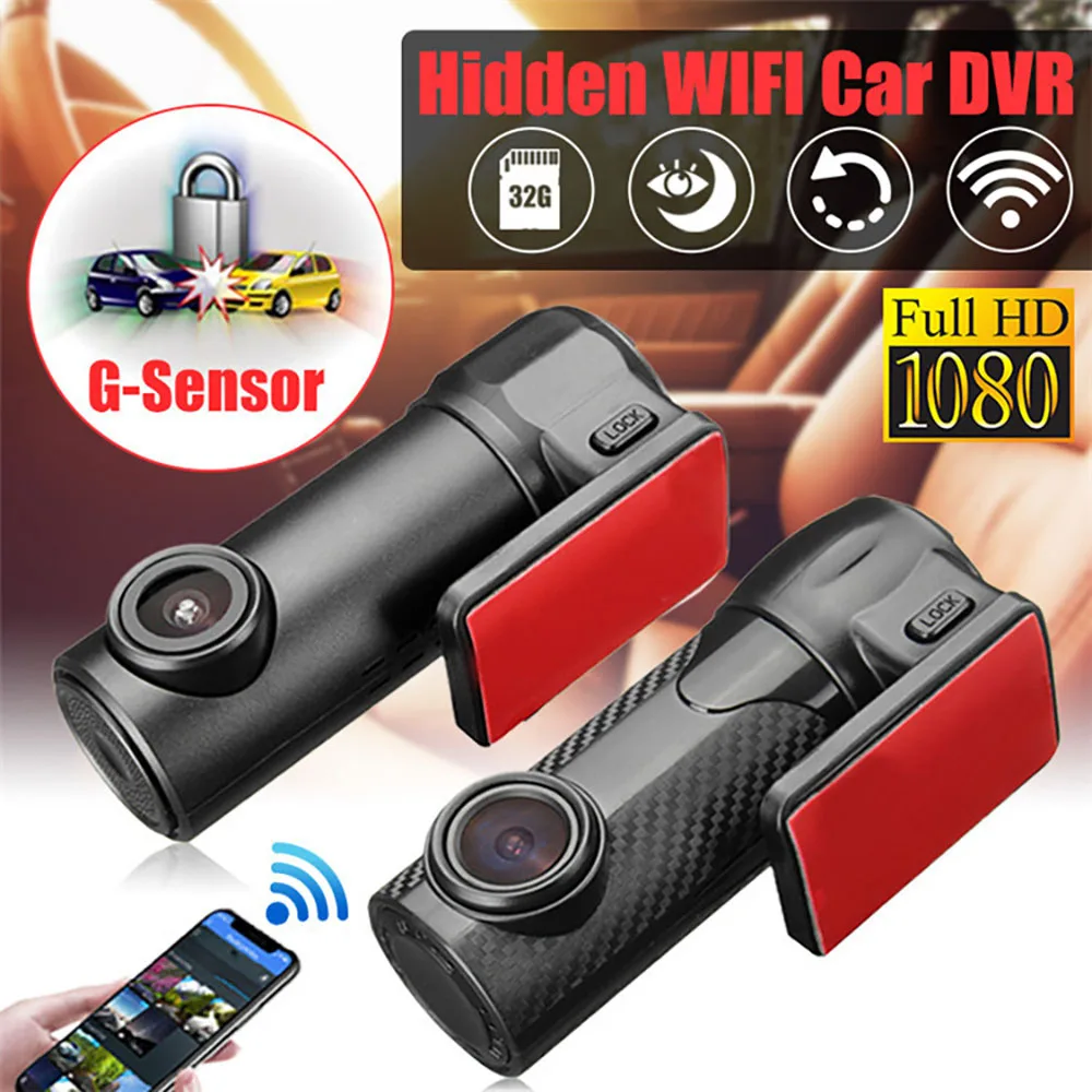 mini car dvr wi fi 1080p full hd hidden dash cam dash camera video recorder registrar auto detector 360 degree rotation camera free global shipping