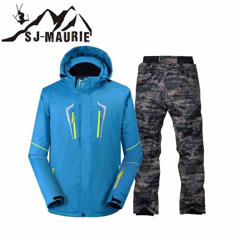 Зимний лыжный костюм Мужская ветрозащитная лыжная куртка + штаны уличная