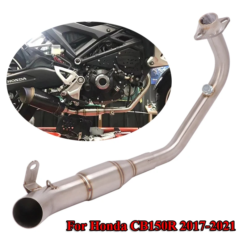 

CB150R Motorcycle Front Link Pipe Stainless Steel Connecting Pipe For Honda CB150R 2017 2018 2019 2020 2021 Scooter Slip On
