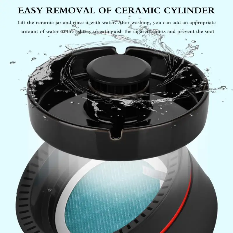 Воздухоочиститель Бездымная пепельница для сигарет с USB зарядкой дома офиса и