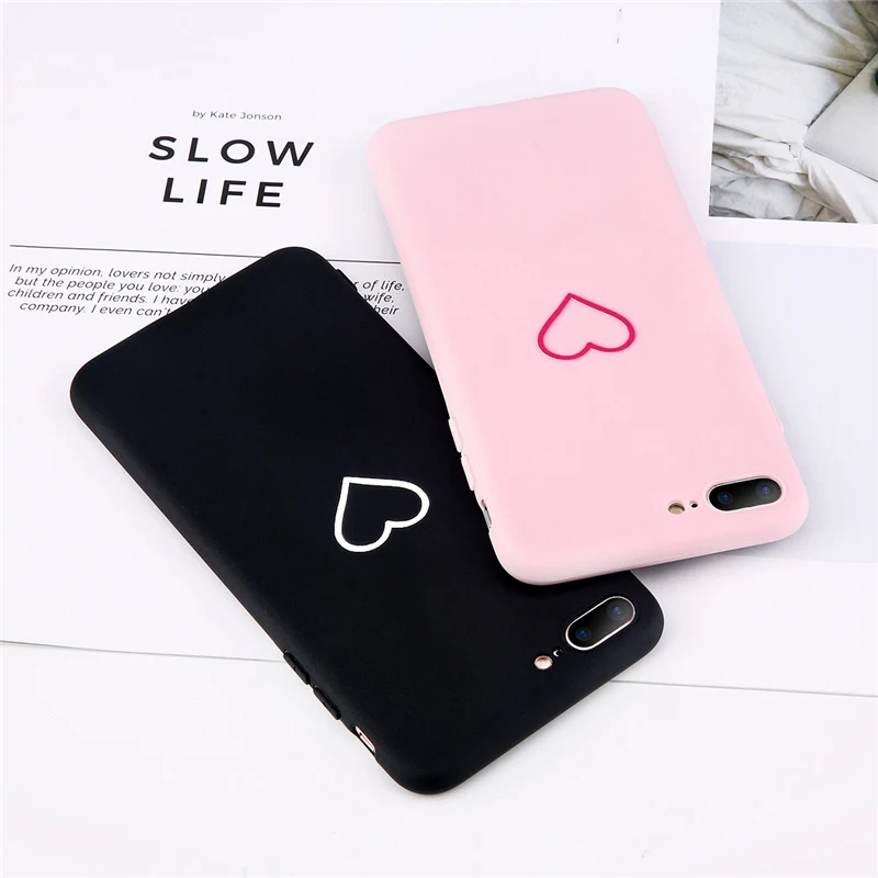 Love Heart Painted Graphic Phone Case For iphone 6 6S Plus Couples Back Cover Ultra Thin Matte Hard PC Coque 70 |