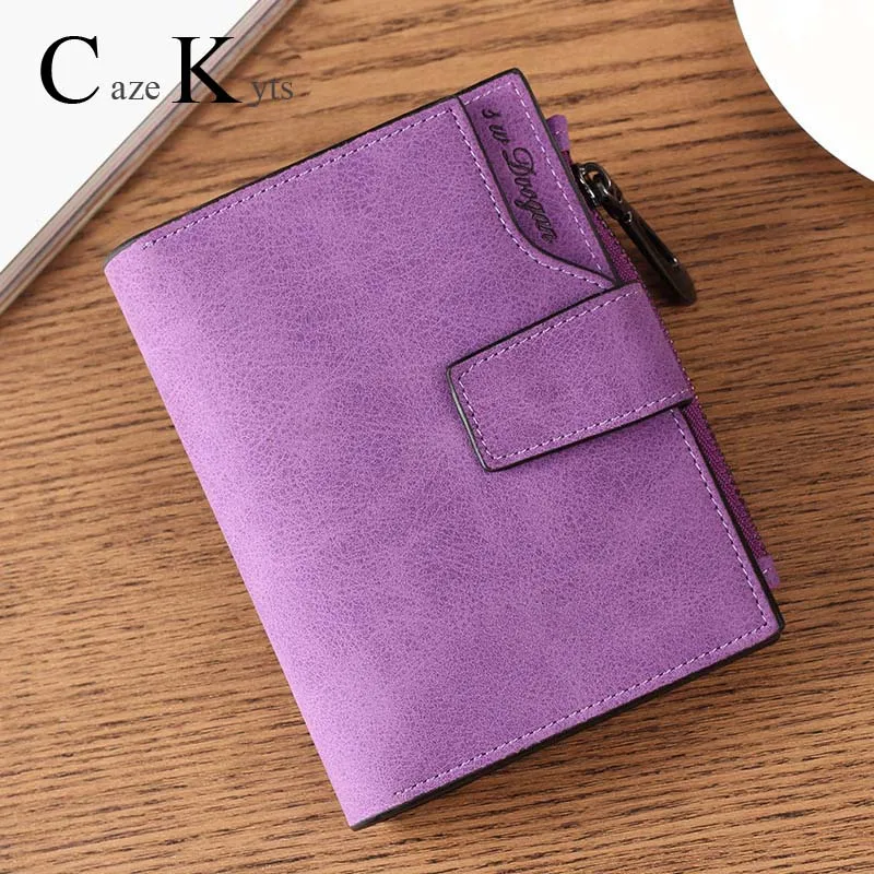 Новый женский короткий кошелек модный простой новый вместительный из воловьей