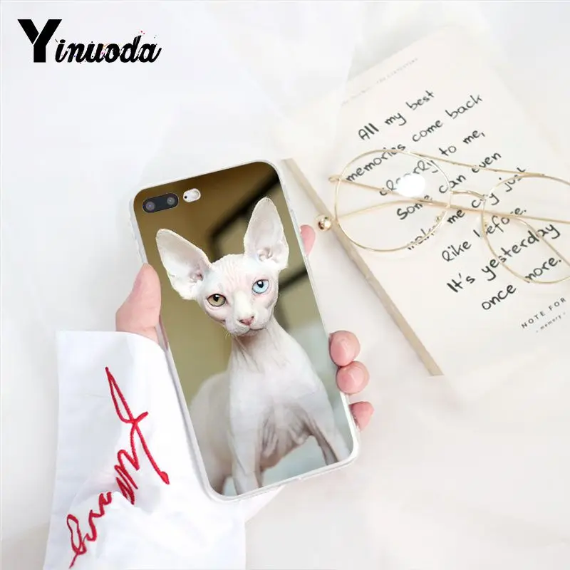 Yinuoda тату Сфинкс Кот DIY Роскошный чехол для iPhone 8 7 6 6S X XS MAX 5 5S SE XR 11 Pro