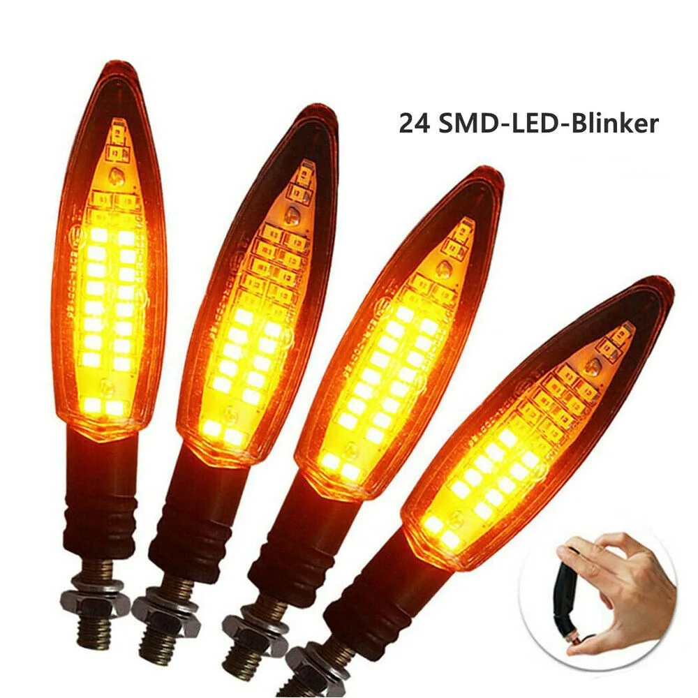 

1 Pc 24 Led Motorcycle Indicators Motorbike Turn Signal Light 12v Amber Universal