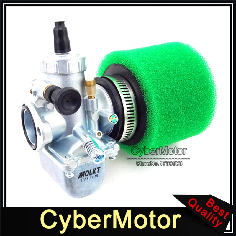Green Molkt 26 мм Карбюратор Carb 45 мм воздушный фильтр для двигателя Lifan YX 125cc 140cc 150cc CRF50 китайский внедорожный питбайк мотокросс - Цвет: Green
