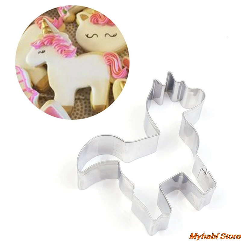 Нержавеющая сталь Единорог для нарезки печенья в виде милые конфеты прессформы