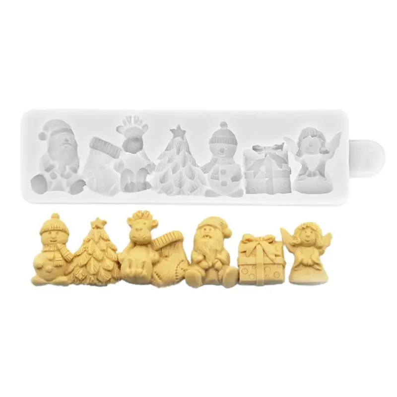 

Reindeer Santa Christmas Bell Shape Cake Silicone Mold Chocolate Fondant Mould