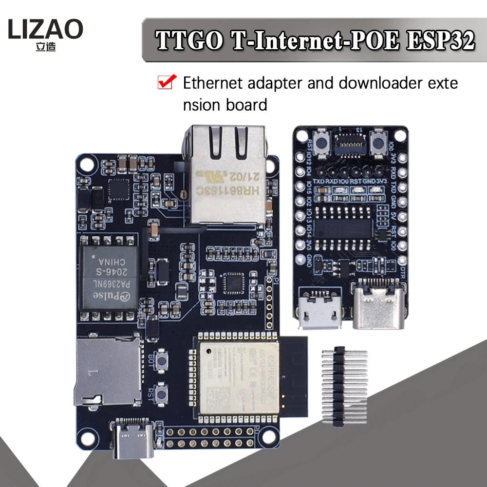 Официальный адаптер TTGO T Internet POE ESP32 WROVER B LAN8720A Chip Ethernet и плата расширения