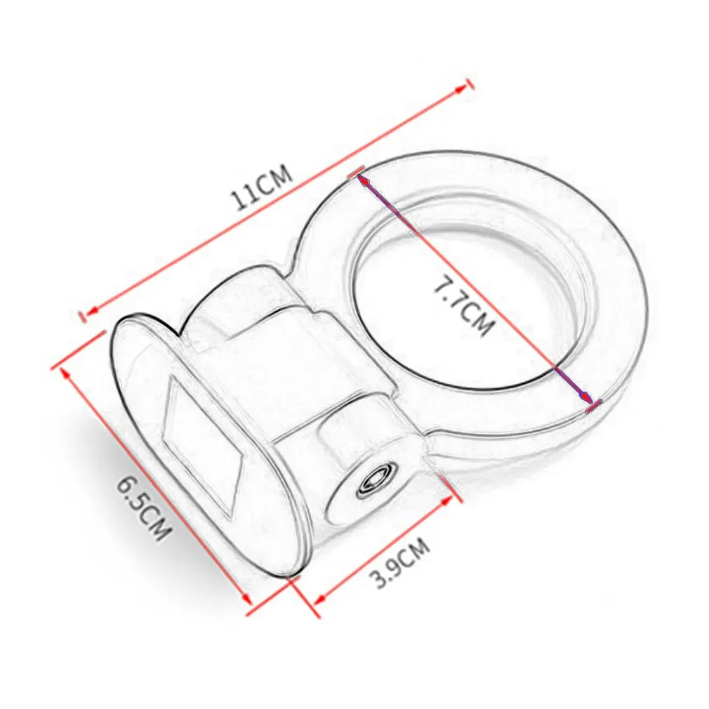 

Nice Car Styling Trailer Hooks Sticker Decoration Car Auto Rear Front Trailer Simulation Racing Ring Vehicle Towing Hook 4 Color