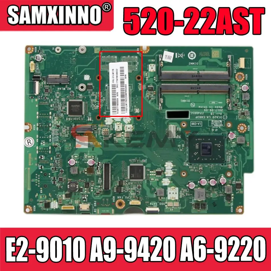 

For Lenovo AIO 520-22AST E2-9010 A9-9420 A6-9220 computer integrated graphics card motherboard number LA-E883P FRU 01LM207