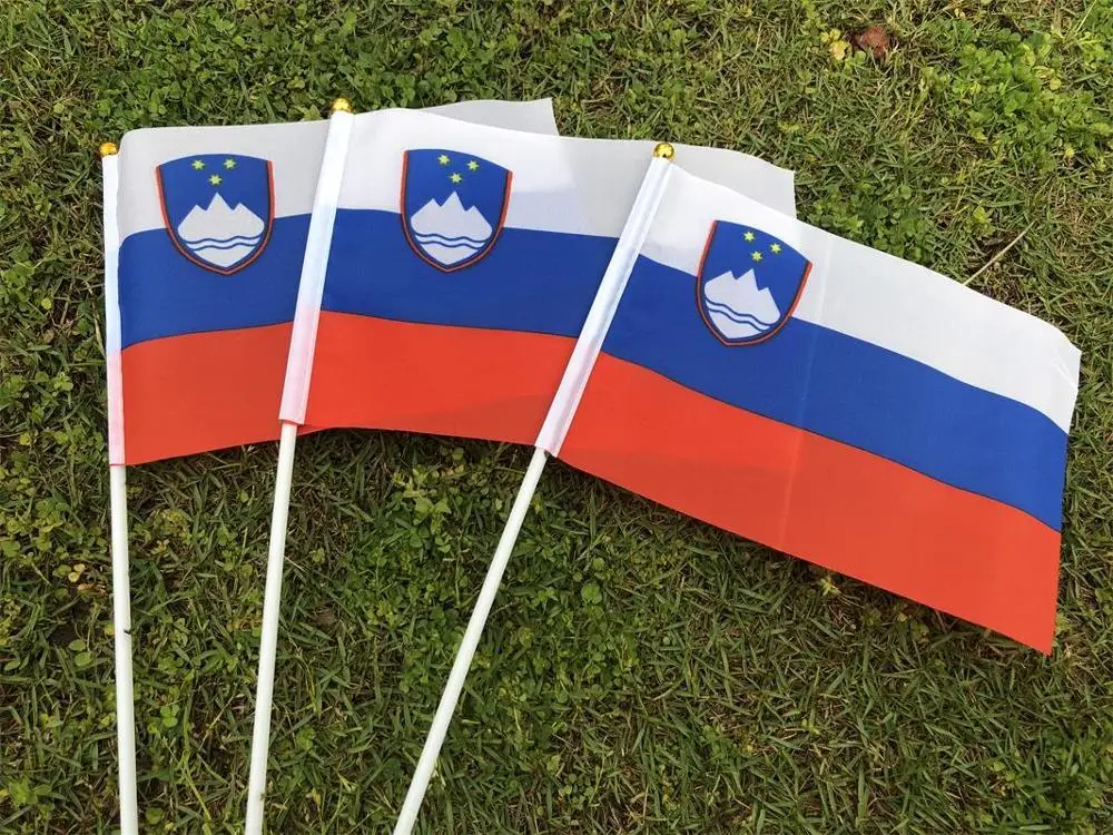 14x21 см 20 пластиковых мачтовых флагов словенского флага маленький флаг сфера