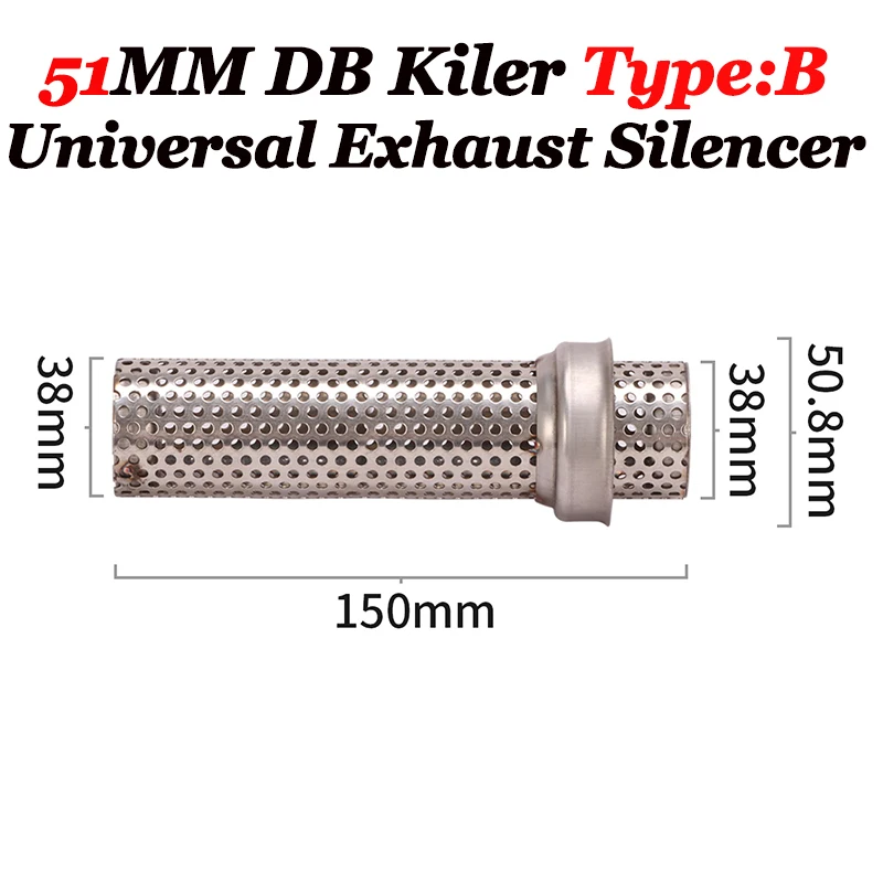 50 8 мм 60 мотоцикл выхлопной металлическая катализаторная дБ убийца глушитель