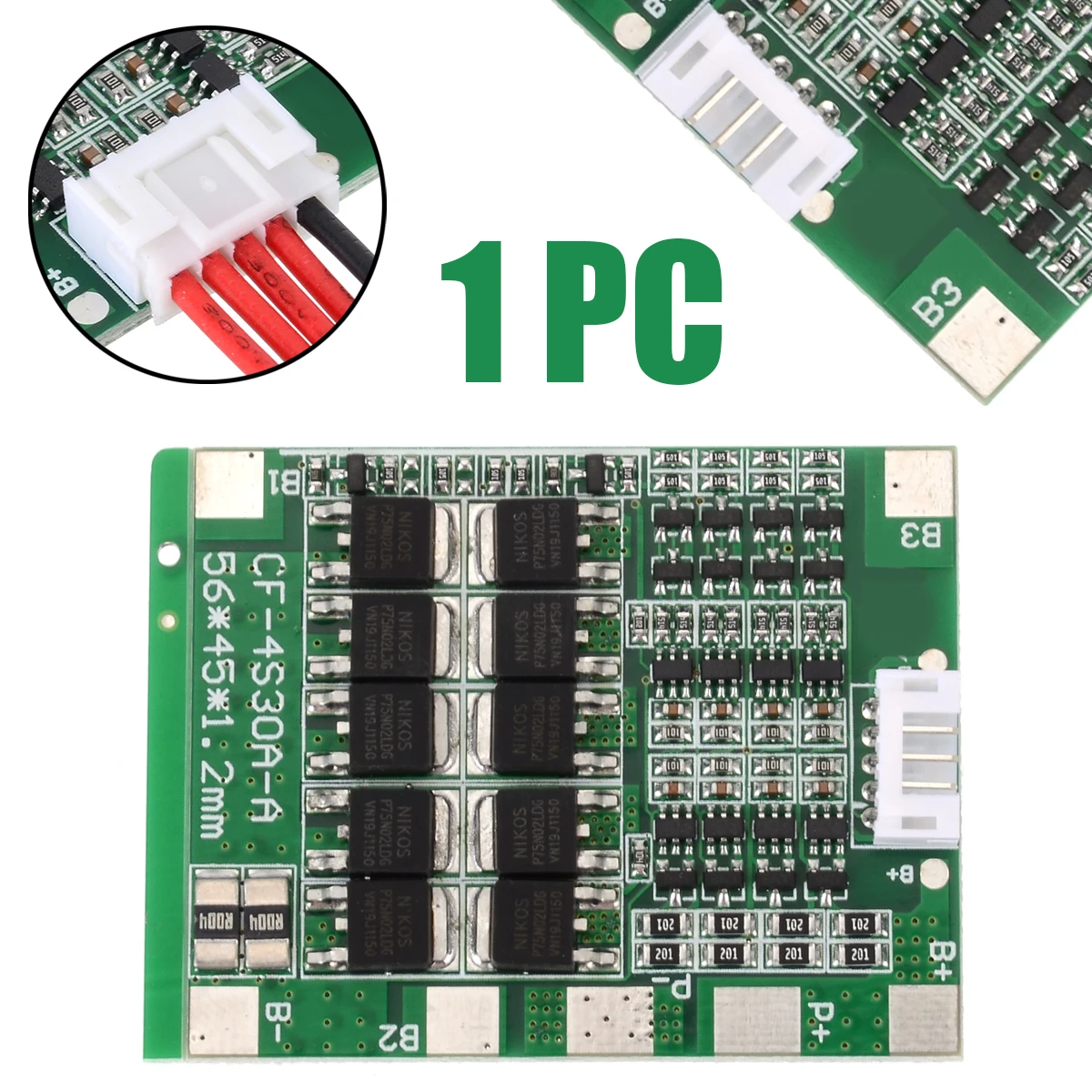 4S 30A 12 в BMS PCB защита баланс доска для LiFePo4 срок службы 18650 батареи интегральные схемы 64X56X4,0 мм