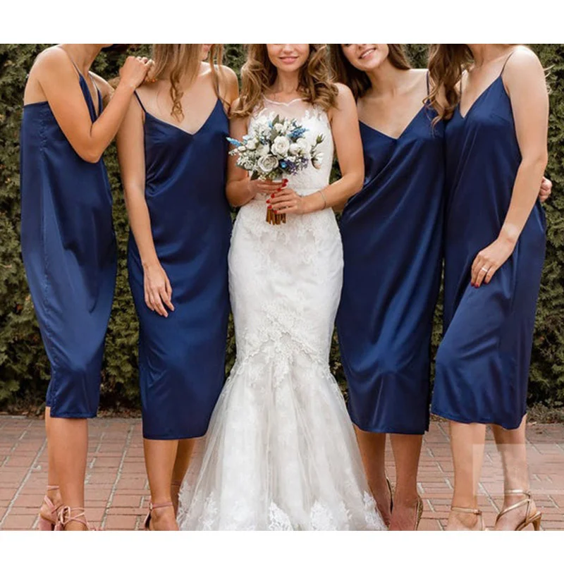 

2021 Fashion Women's Dress Summer Spaghetti Satin Long Party Woman Sundress Midi Robe Female Clothing Plus Size S-4XL