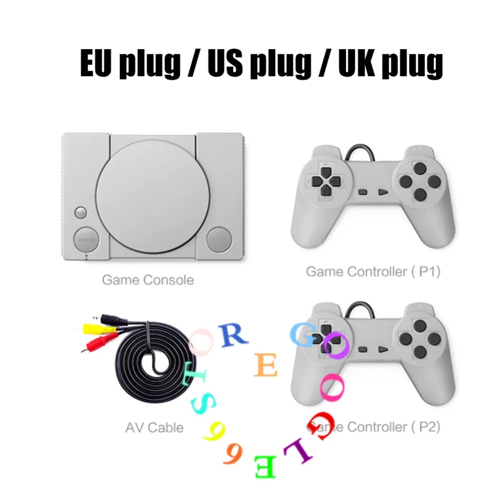 Новая ретро-игровая консоль, встроенные 620 экшен-игры, 8 бит, PS1 игры, семейный ТВ, портативный игровой плеер, двойные геймпады
