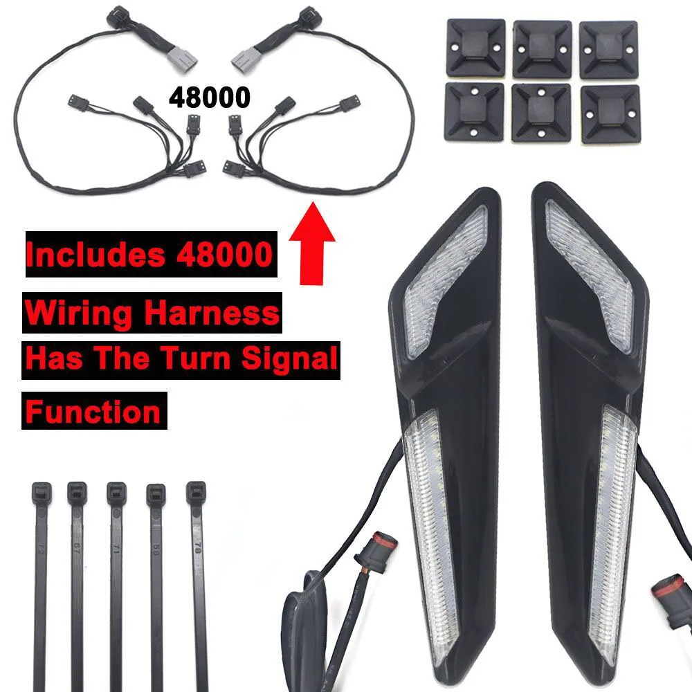 

Черный или хром для Honda Goldwing GL 1800 F6B 2018-UP 2020 2021 GL1800 мотоциклетные светодиодные вилки и крышки для навигатора