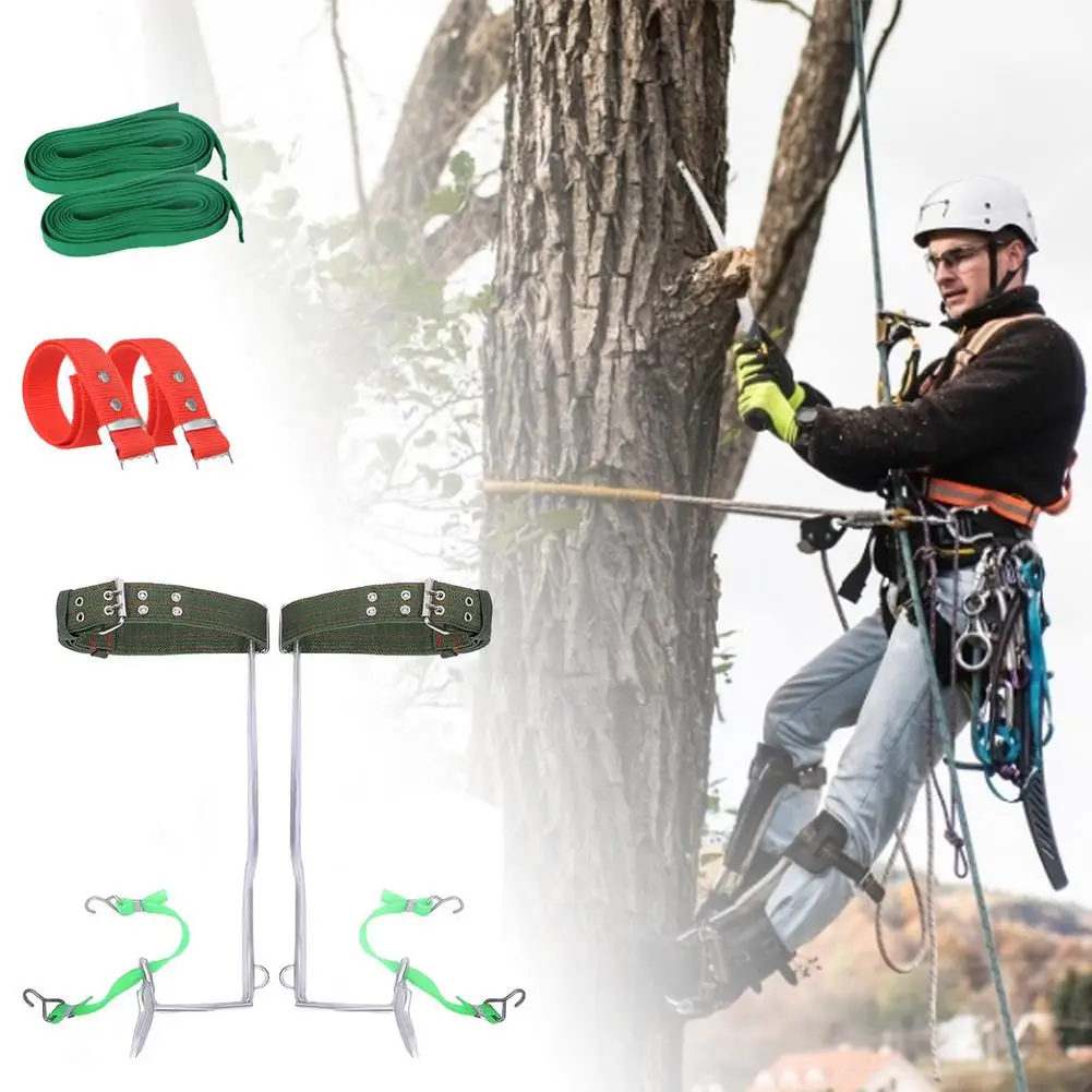 

Tree Climbing Safe Tool Stainless Steel Claw Maximum Bearing Capacity Pole Climbing Spikes For Hunting Observation Picking Fruit