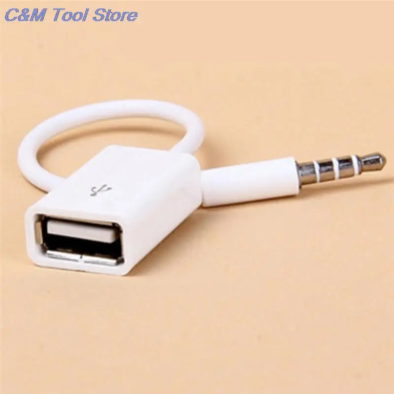 Новый Автомобильный MP3 3 5 мм штекер AUX аудио разъем к USB 2 0 гнездовой конвертер