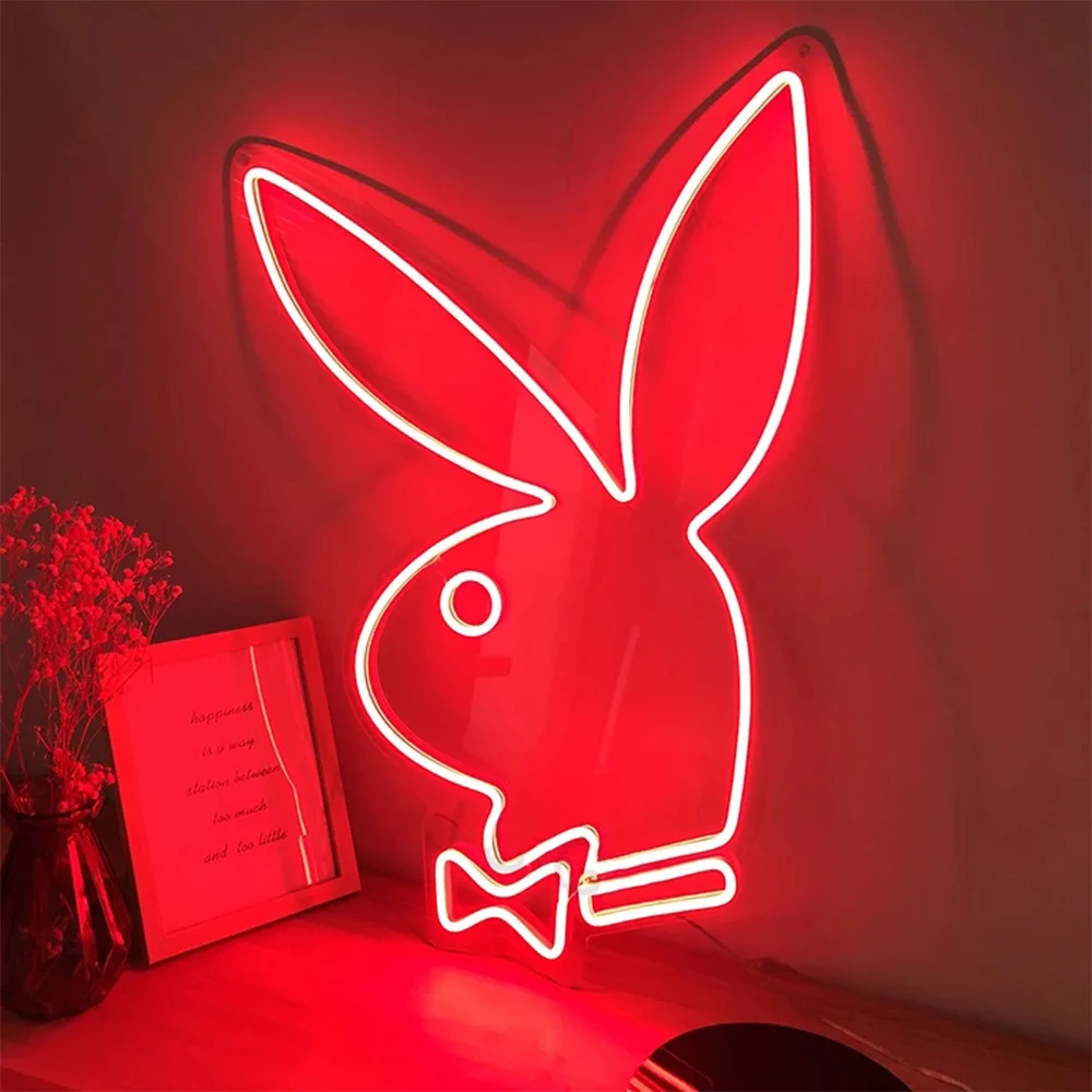 

Party Gift Home Decoration Rabbit Custom Neon Light Led Neon Sign Outdoor Indoor Room Decor for Store Office Bar