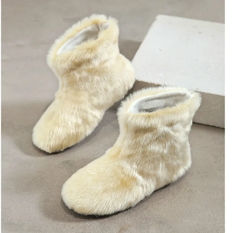 Natural Sheepskin Winter Warm Fur Slippers Women Home Shoes Indoor Slipper Luxury Wool Slippers Woman Casual Slippers
