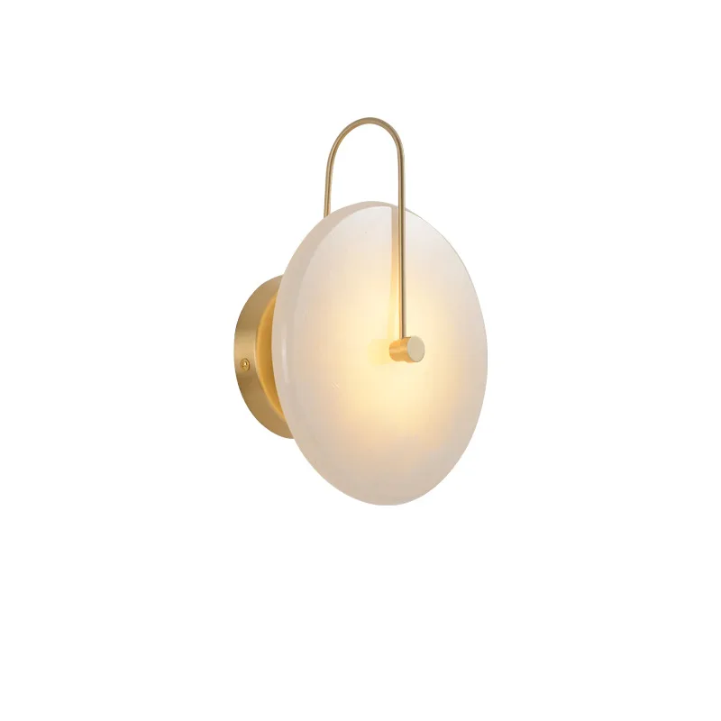 

Modern LED Wall Light Resin Lampshade LED Lighting Wall Lamp Golden Metal Fixture for Home Decor Bedroom Lamps