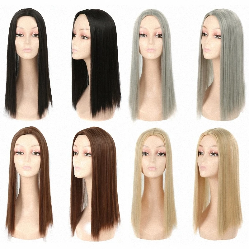 

Synthetic Bangs Extensions Clip In On Toupee Hair Piece Accessories Hairpieces Long Straight 18 Inch Black Brown Blond Color