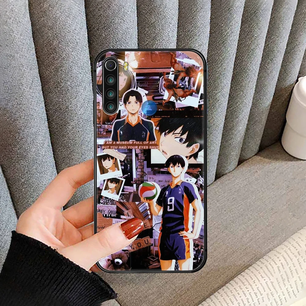 

Anime Haikyuu Hinata Phone Case Cover For XIAOMI Redmi Note 3 4 4X 5 6 7 8 9 Pro T S Max black Hoesjes Silicone Funda Pretty