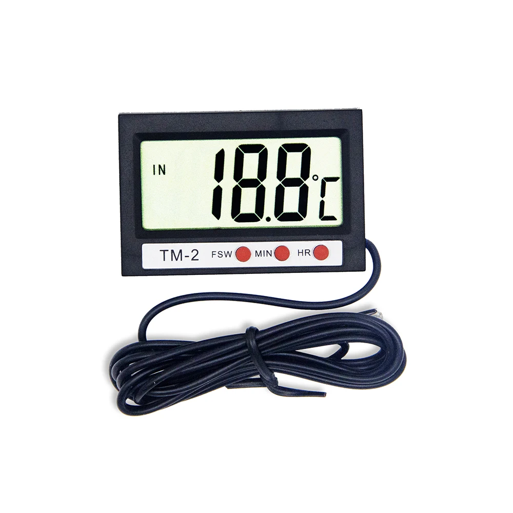 

LCD Digital Temperature Meter Home Indoor Outdoor Water Refrigerator Thermometer Weather Station with Clock