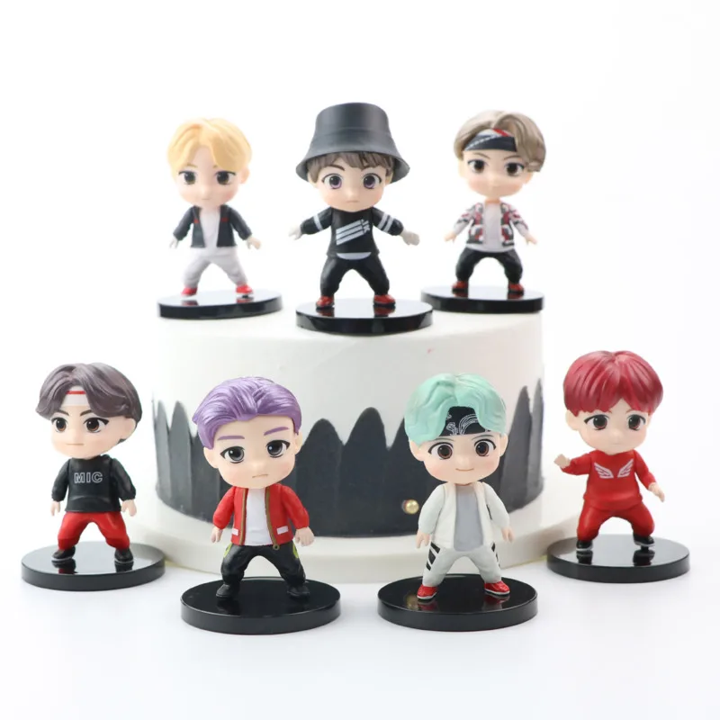 

7pcs/set Bangtan Boys Model Toys PVC Figures KPOP Star TOP Group Figures Bangtan Boys Action Figures Collectible Model Toys