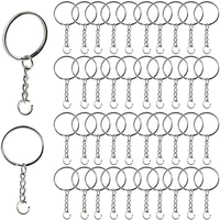 1020pcs silver plated metal keychain ring split ring keyfob key holder rings women men diy key ring accessories wholesale