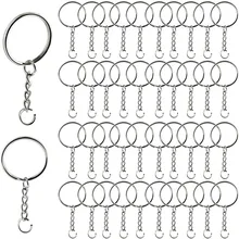 10/20Pcs Silver Plated Metal Keychain Ring Split Ring Keyfob Key Holder Rings Women Men DIY Key Ring Accessories Wholesale