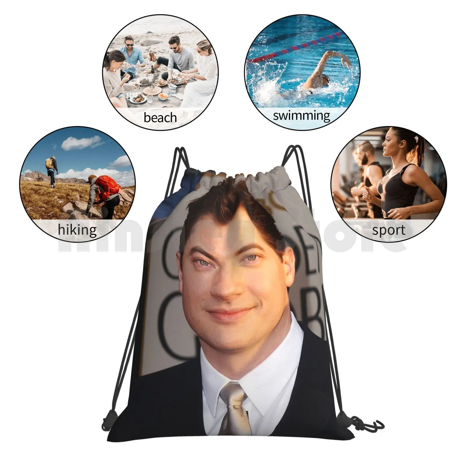 Brendan Фрейзер деловой рюкзак сумка на шнурке для верховой езды альпинистский